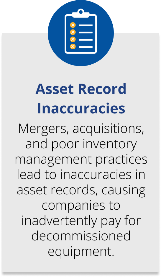 Asset Record Innacuracies with text